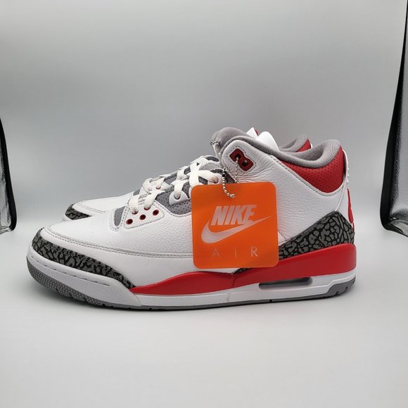 NEW Men's Sz 10 Jordan 3 Retro "Fire Red" Shoes - DN3707-160 - Picture 5 of 10
